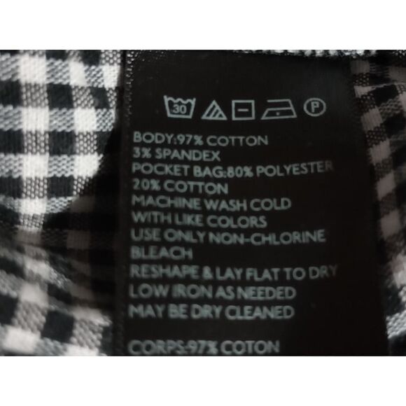 Gingham Checkered High Waist Cropped Pants Trousers Career Casual - Picture 6 of 7